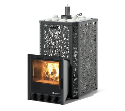 Печь Ялта 15 Хохлома черный, газ комплектации с ГГУ-20