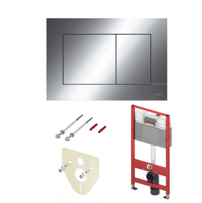 Модуль TECEbase 2.0 с панелью смыва TECEnow хром глянцевый, комплект без отверстий под профиль TECE арт. 9400412