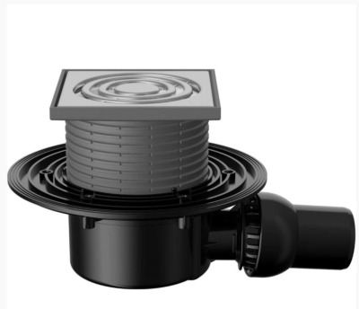 Трап Fachmann 122 х 122 T520.0 SHsP г/затвор, гориз. выпуск 50, нерж. сталь